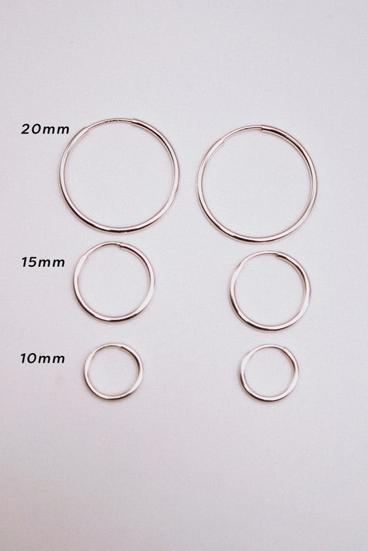 Endless Hoop Earring in Sterling Silver