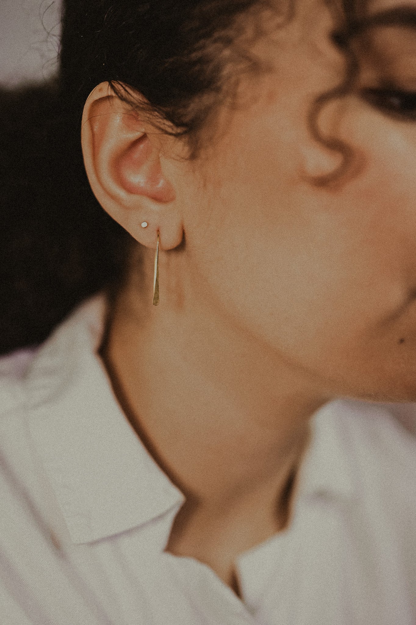 Small Arch Earrings in Solid Gold