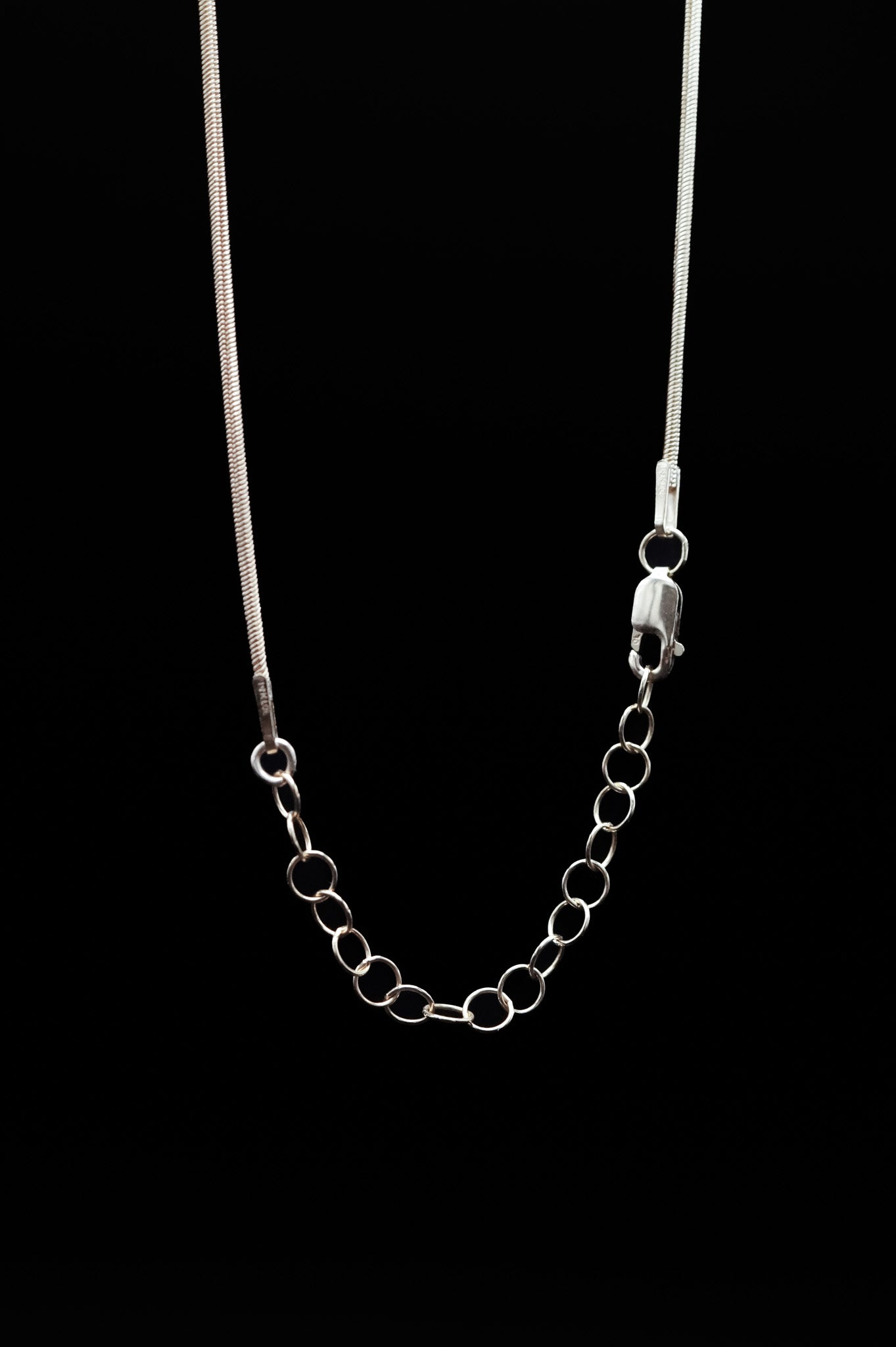 Snake Chain Necklace, Sterling Silver