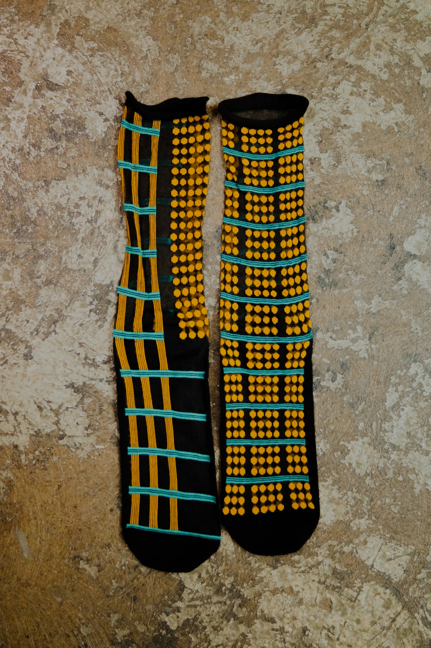Sheer Dots & Stripes Ankle Socks
