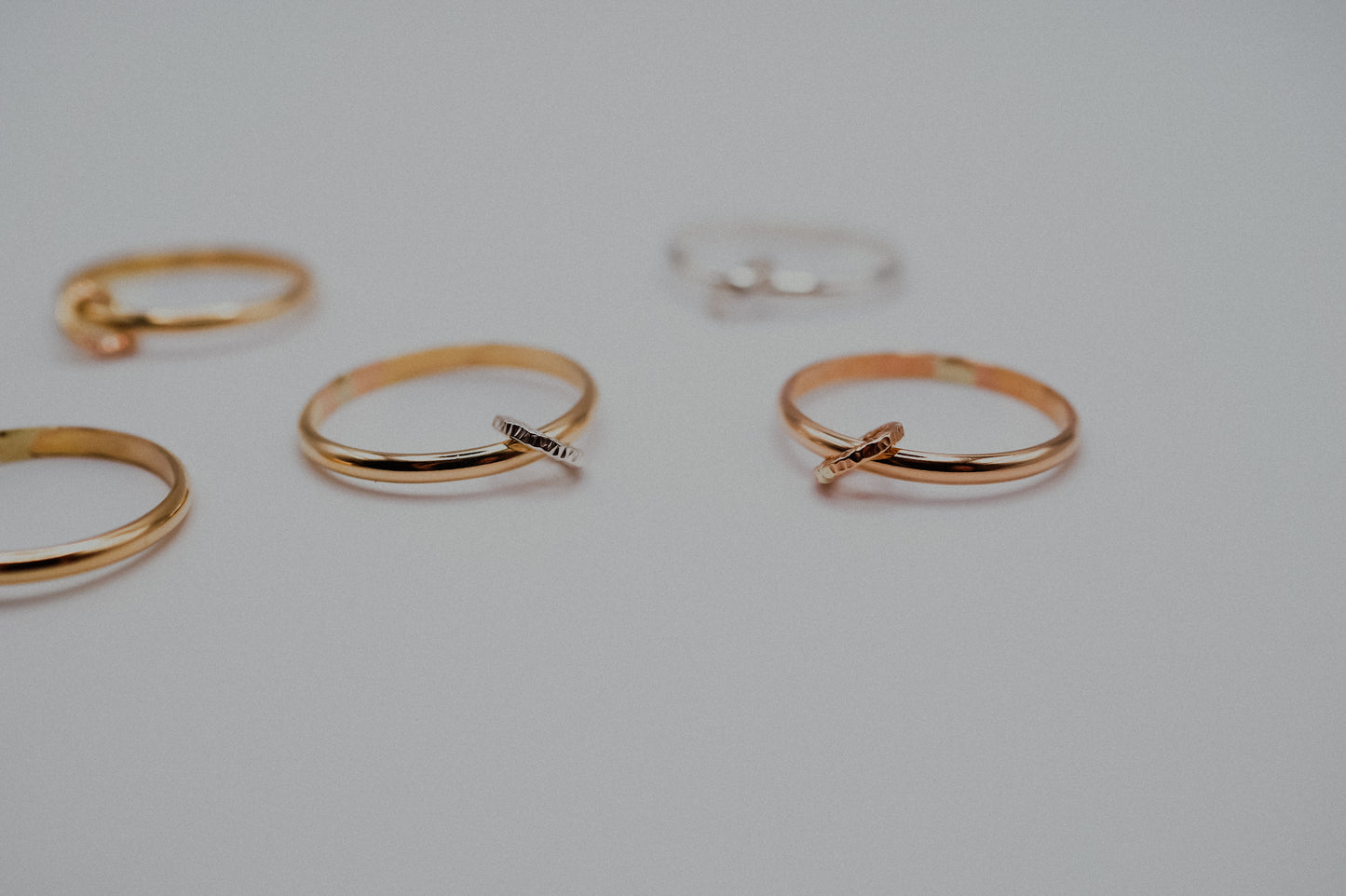 Solitaire Sparkle Link Ring, Mixed Metals