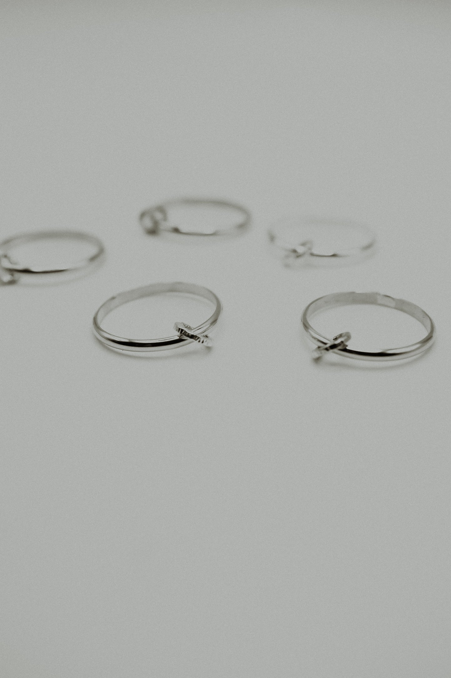 Solitaire Sparkle Link Ring, Sterling Silver