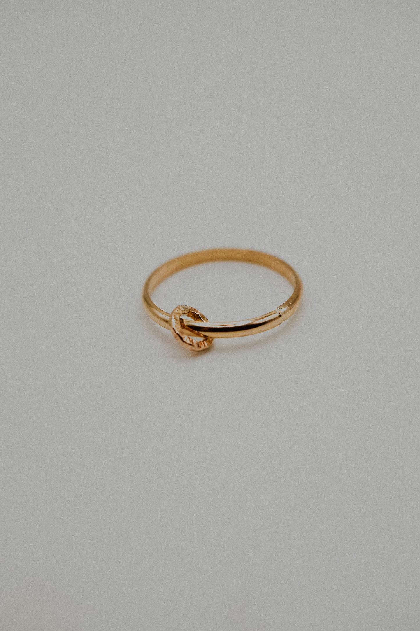 Solitaire Sparkle Link Ring, 14K Gold Fill