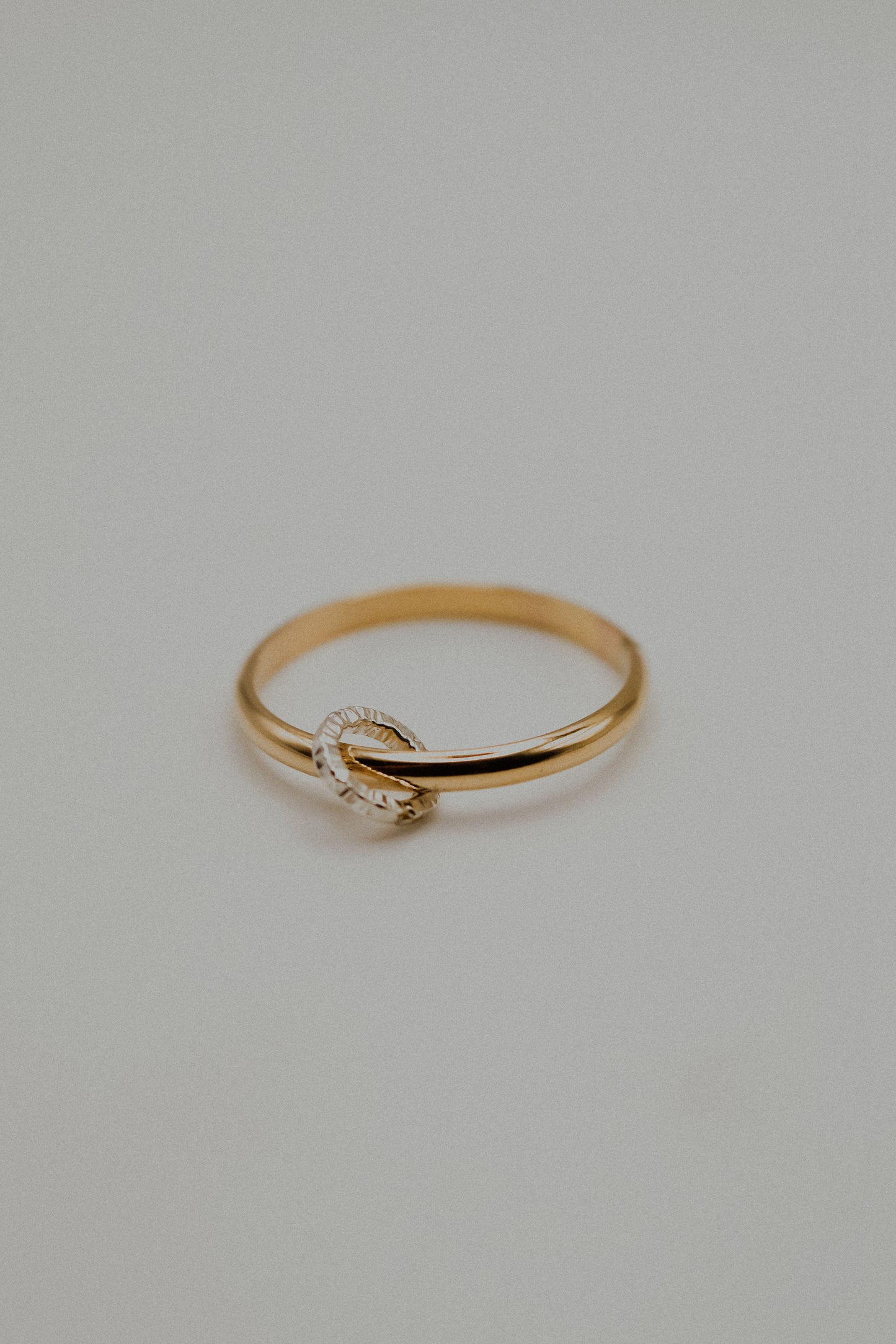 Solitaire Sparkle Link Ring, Mixed Metals