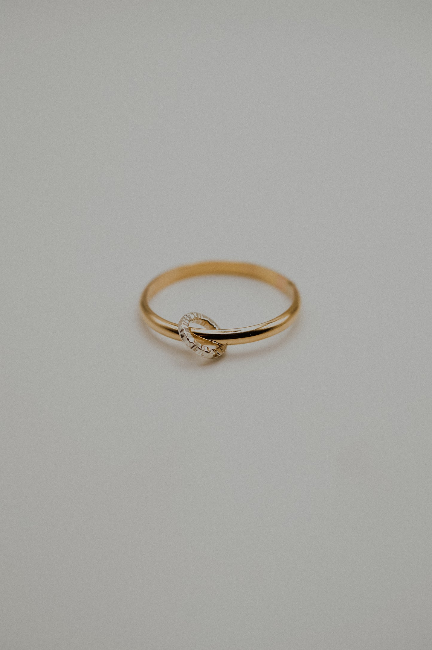 Solitaire Sparkle Link Ring, Mixed Metals