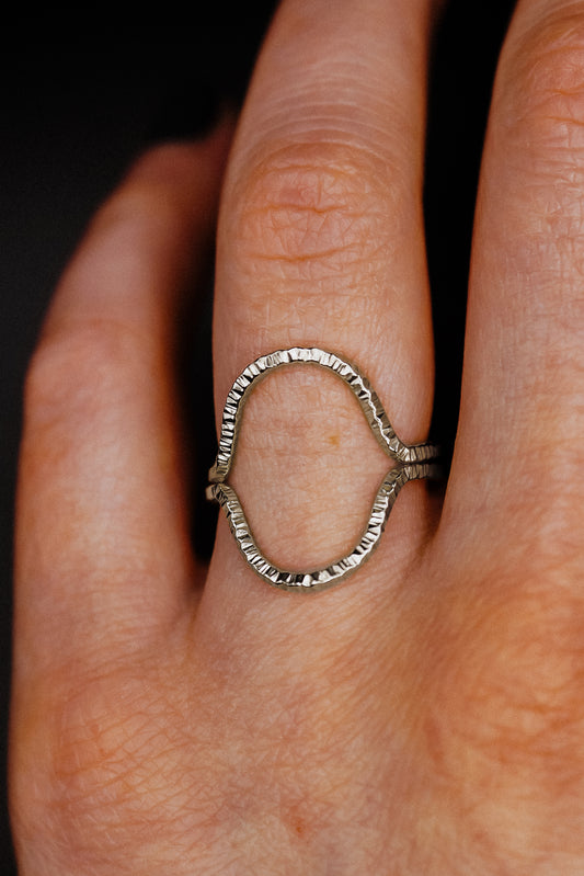 Sparkle Arc Set of 2 Stacking Rings in Gold, Rose Gold or Silver