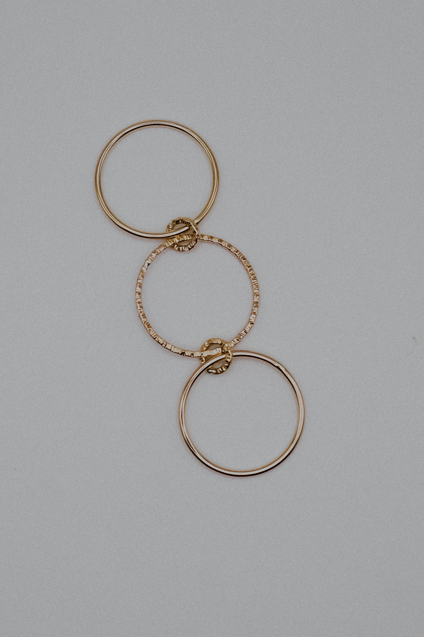 Sparkle Ladder Link Ring, 14K Gold Fill