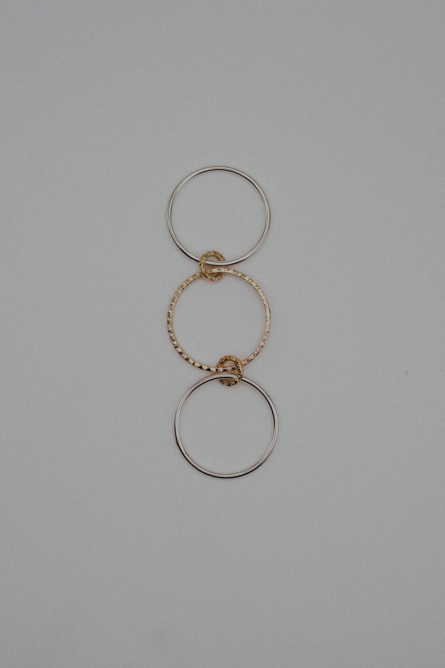 Sparkle Ladder Link Ring, Mixed Metal