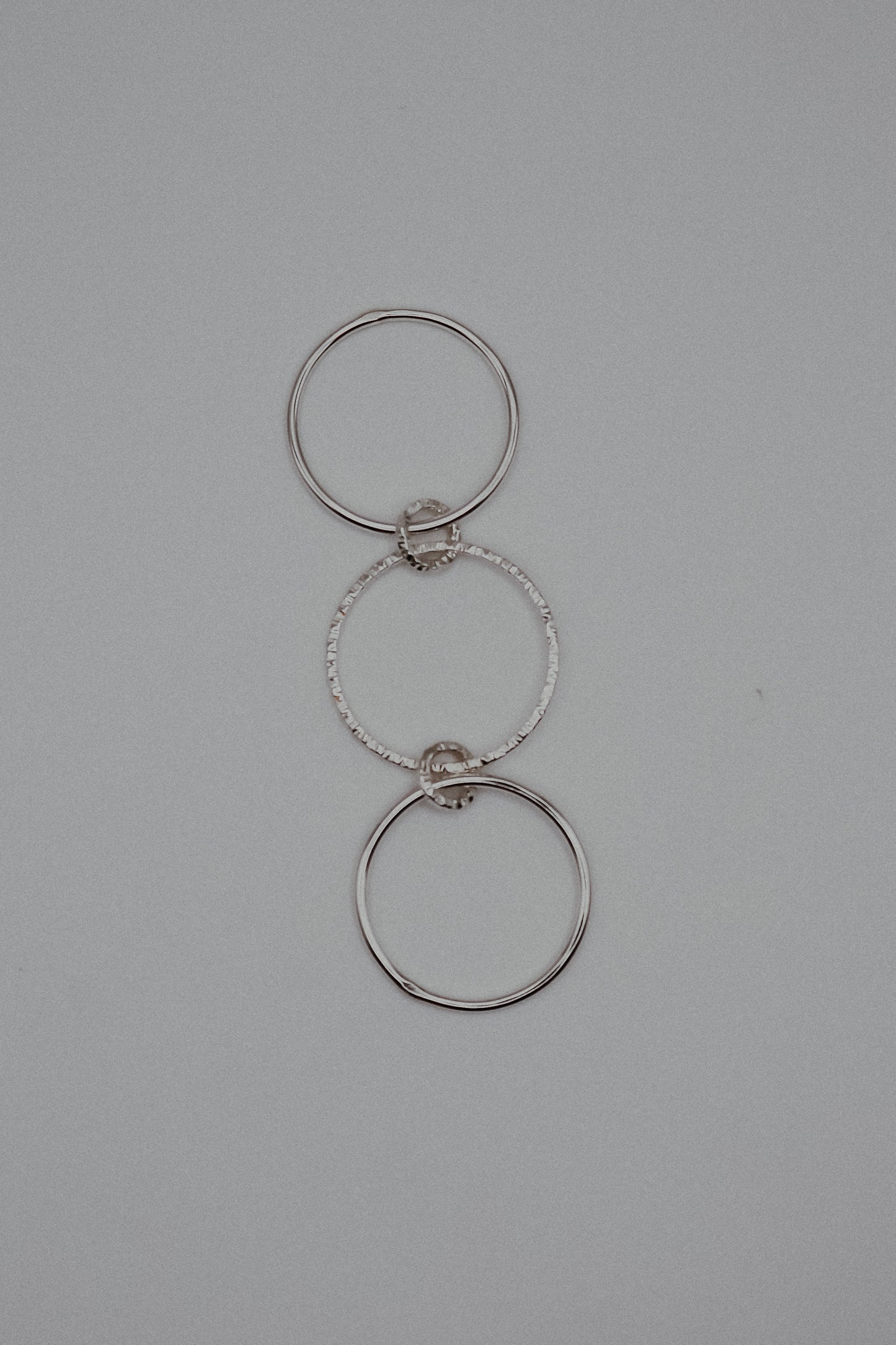 Sparkle Ladder Link Ring, Sterling Silver