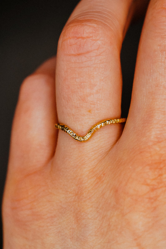 Sparkle Teardrop Ring, 14K Gold Fill