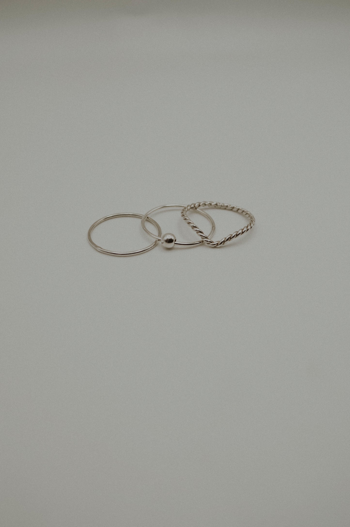 Spinner Ring Set of 3, Sterling Silver