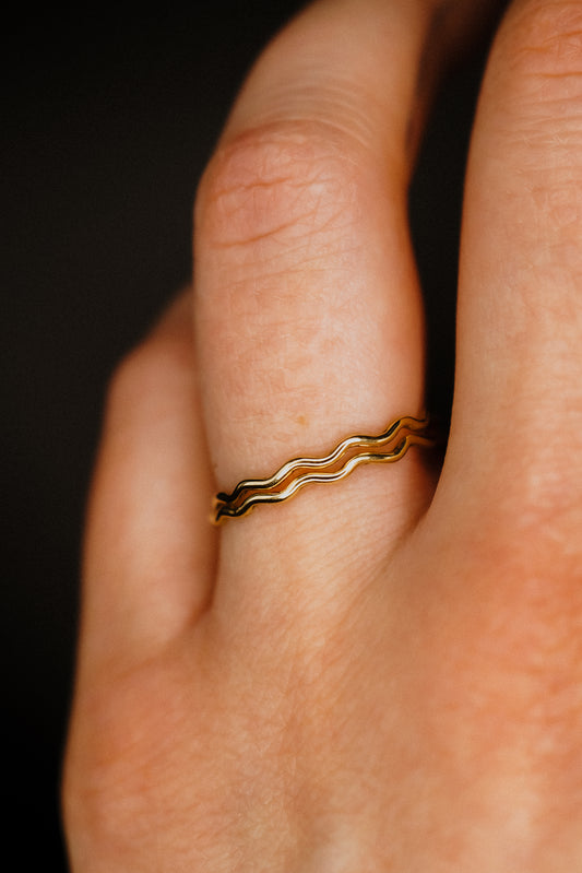 Squiggle Ring, 14K Gold Fill