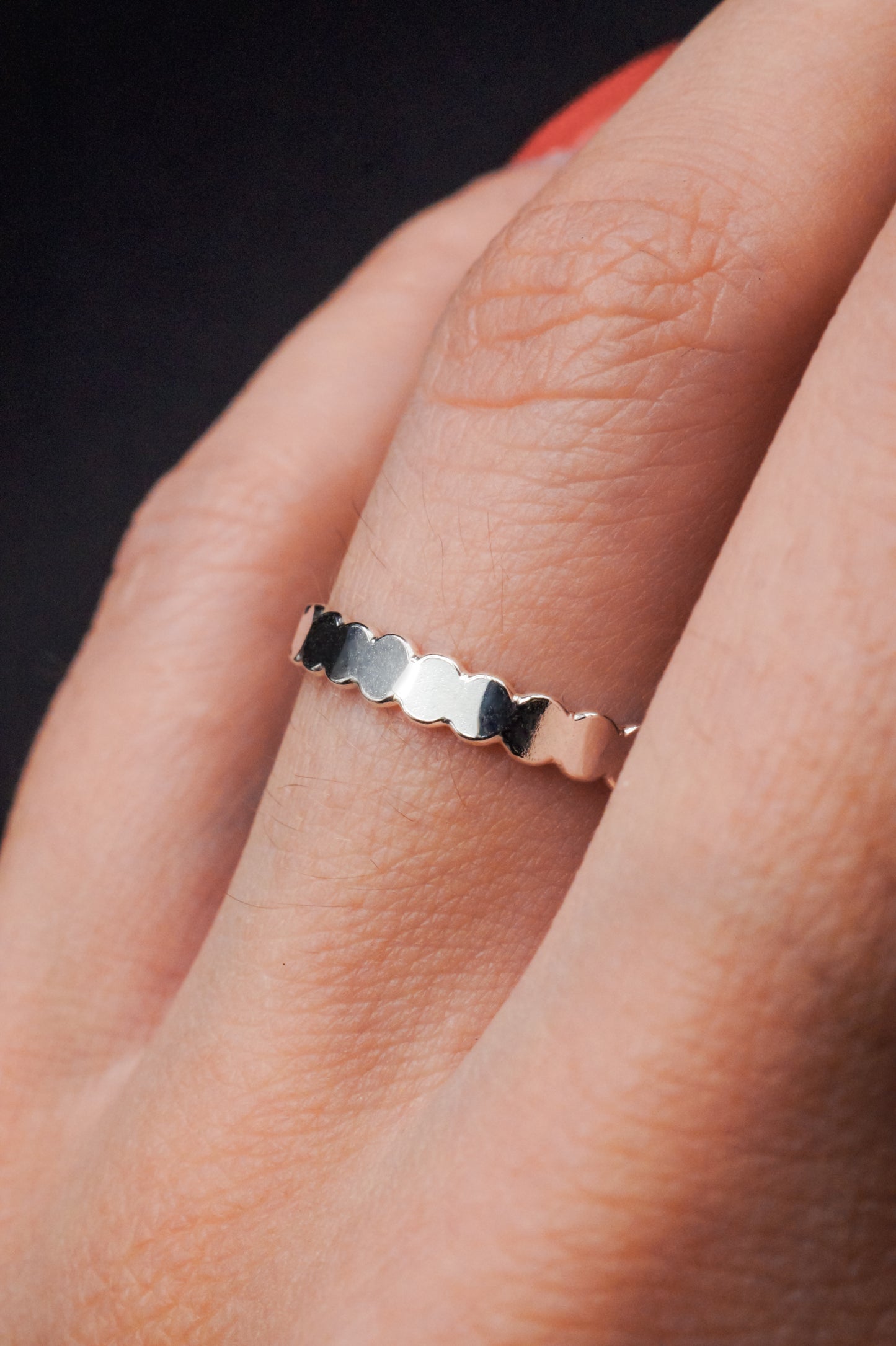 Bead Ring, Sterling Silver