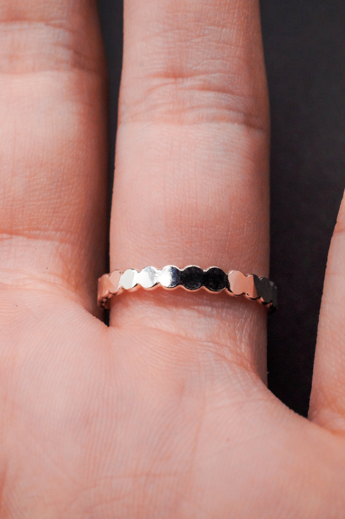 Bead Ring, Sterling Silver