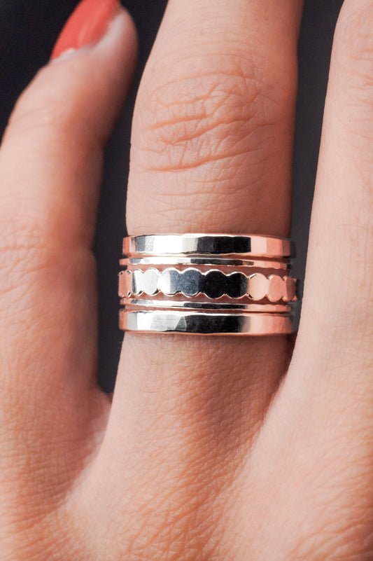 Bead Ring, Sterling Silver