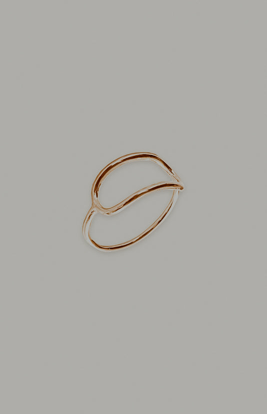 Stadium Ring, Solid 14K Rose Gold