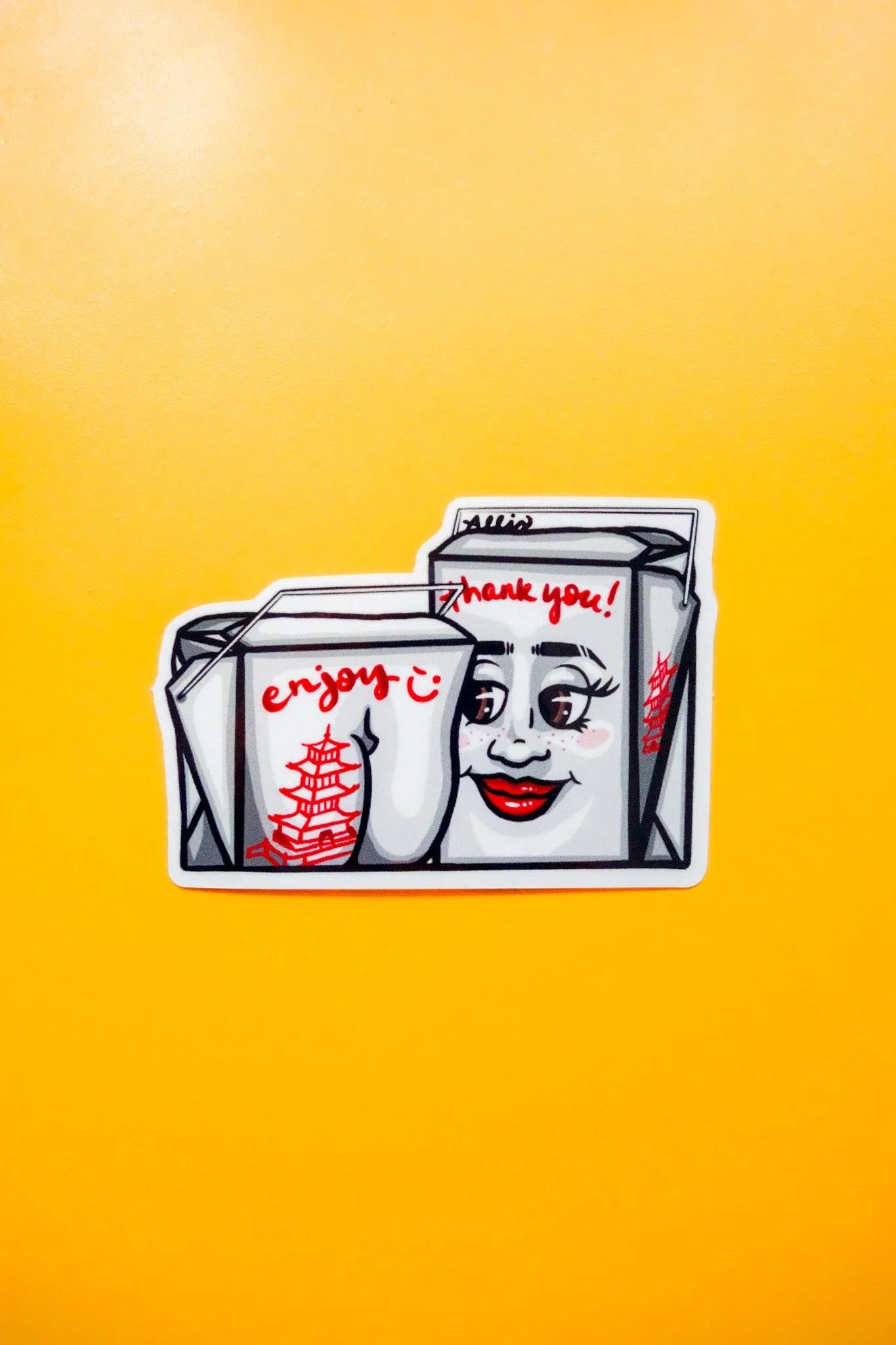 Takeout Boxes Vinyl Sticker