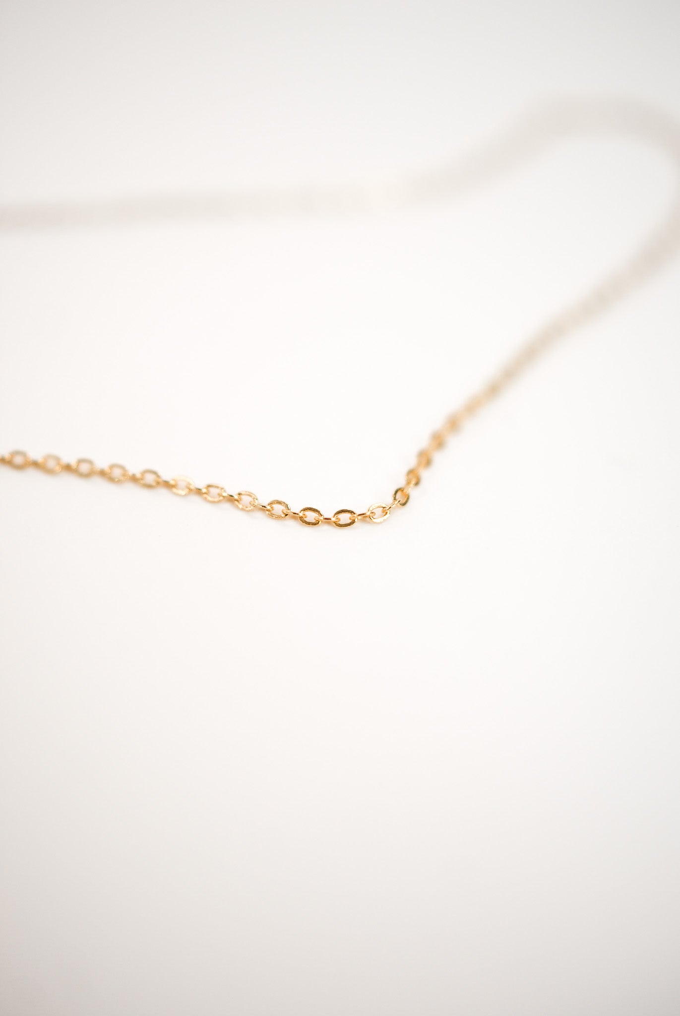 Thin 1mm Cable Chain Necklace, Solid 14K Gold