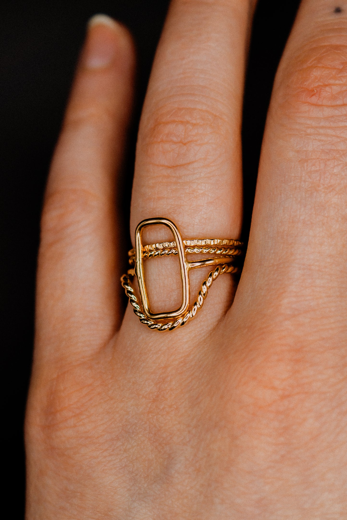 Twist Arc Ring, 14K Gold Fill