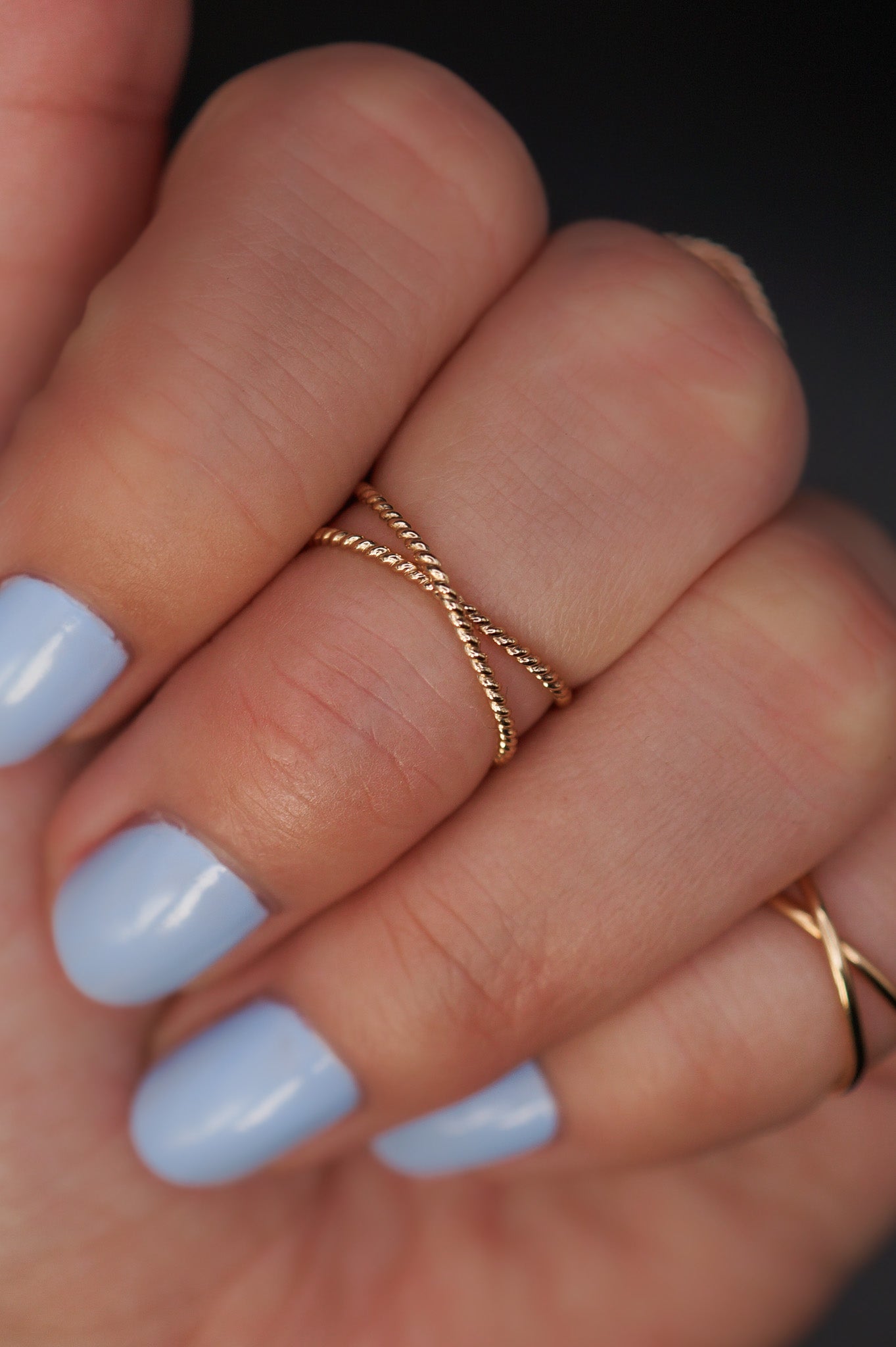 Twist X-Ring, 14K Gold Fill