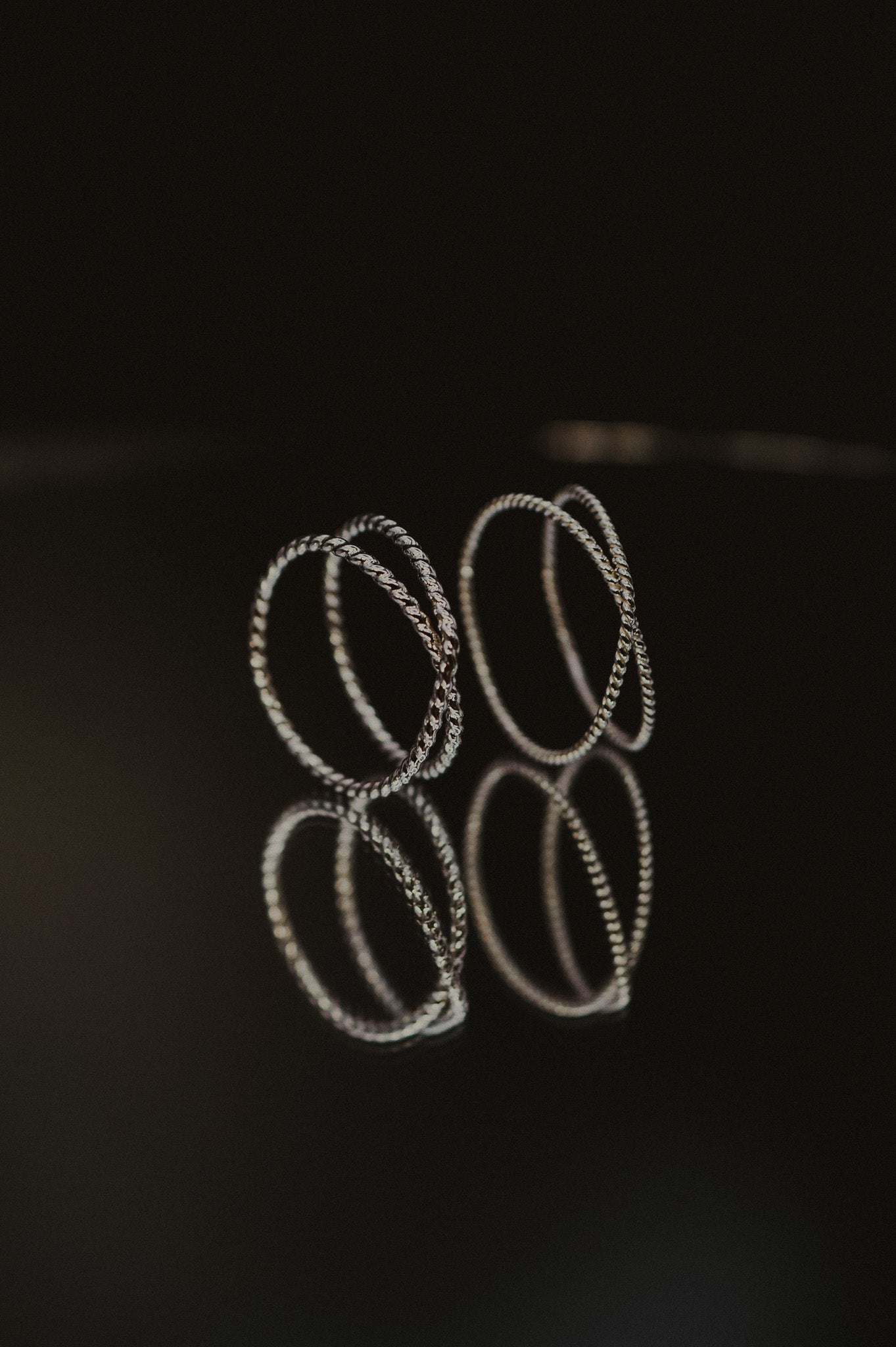 Twist X-Ring, Sterling Silver
