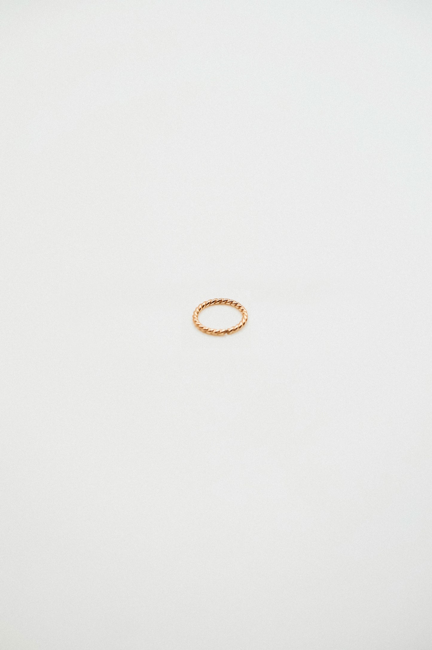 Twist Huggie Hoop Earring in Solid 14K Gold