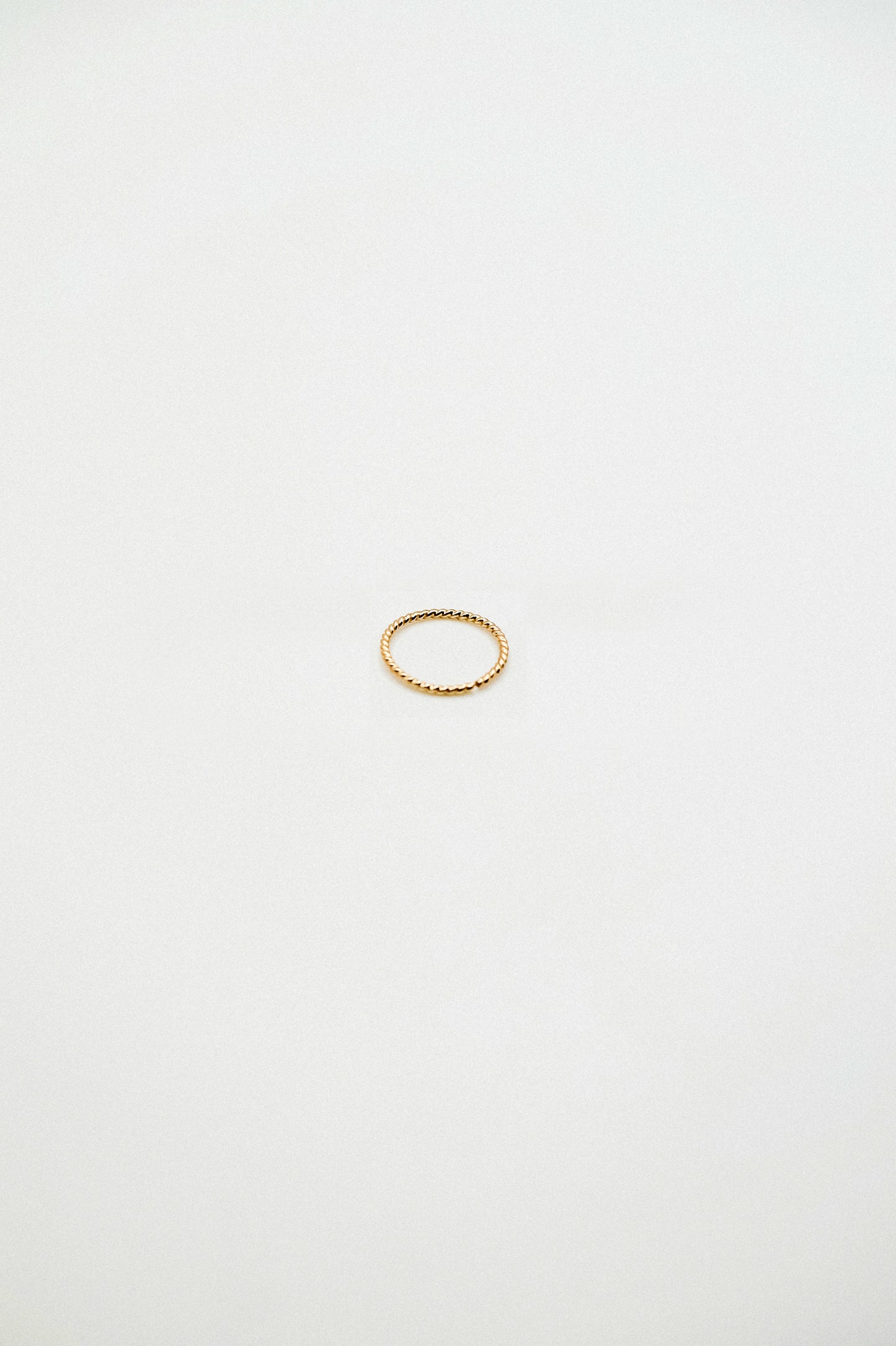 Twist Huggie Hoop Earring in Solid 14K Gold