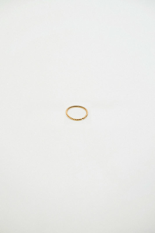 Twist Huggie Hoop Earring in Solid 14K Gold