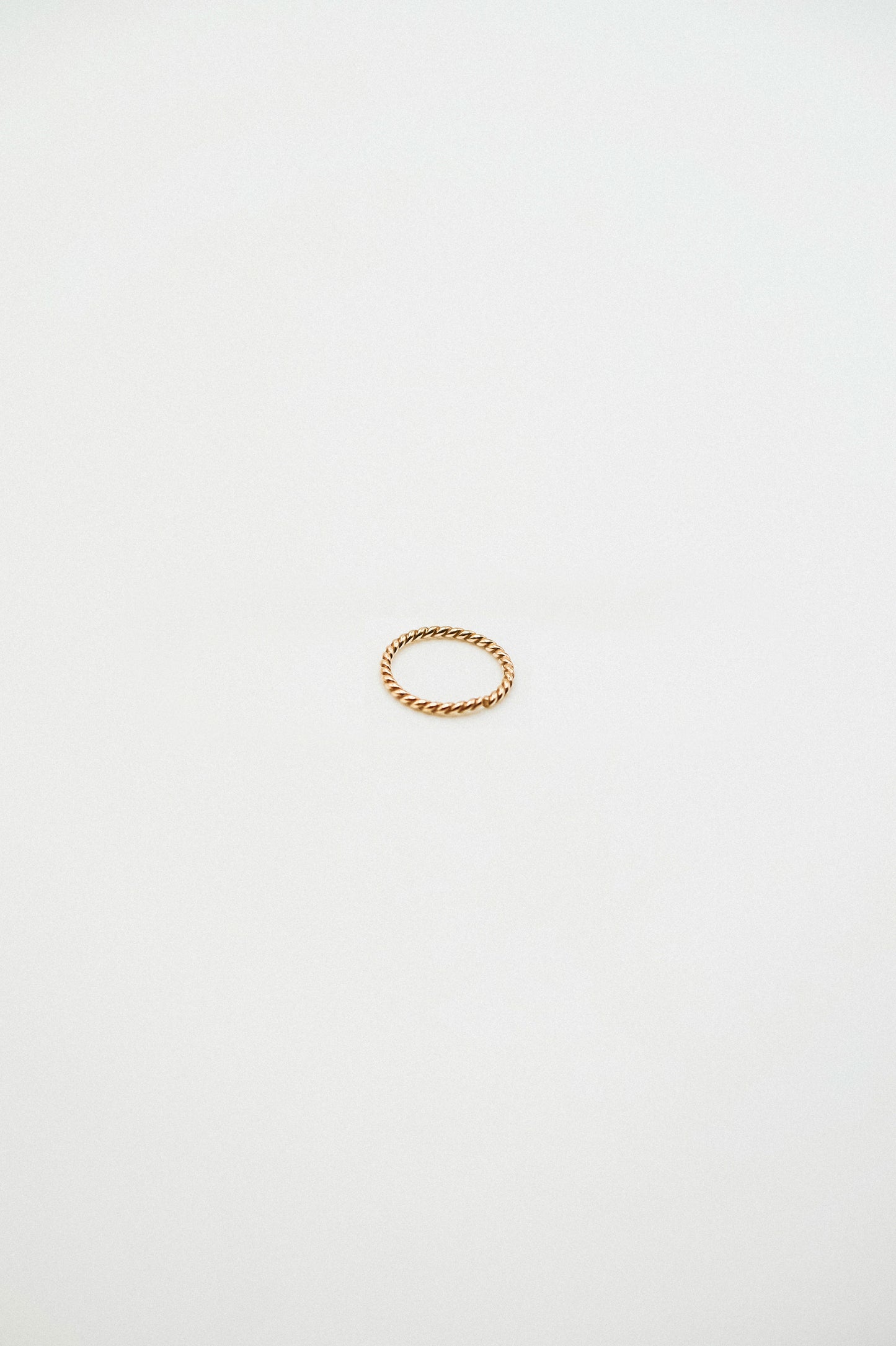 Twist Huggie Hoop Earring in Solid 14K Gold