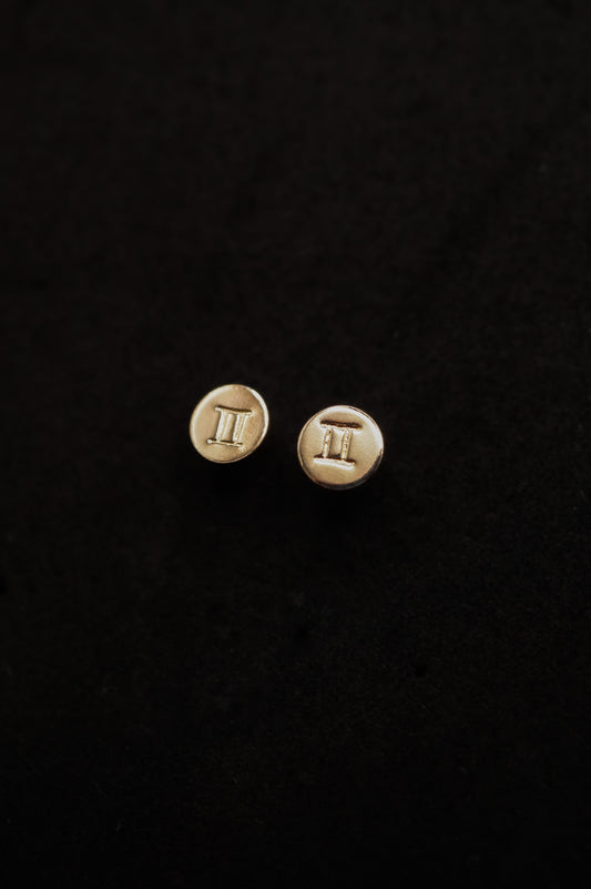Zodiac Dot Stud Earrings in Gold Fill, Rose Gold Fill, or Sterling Silver