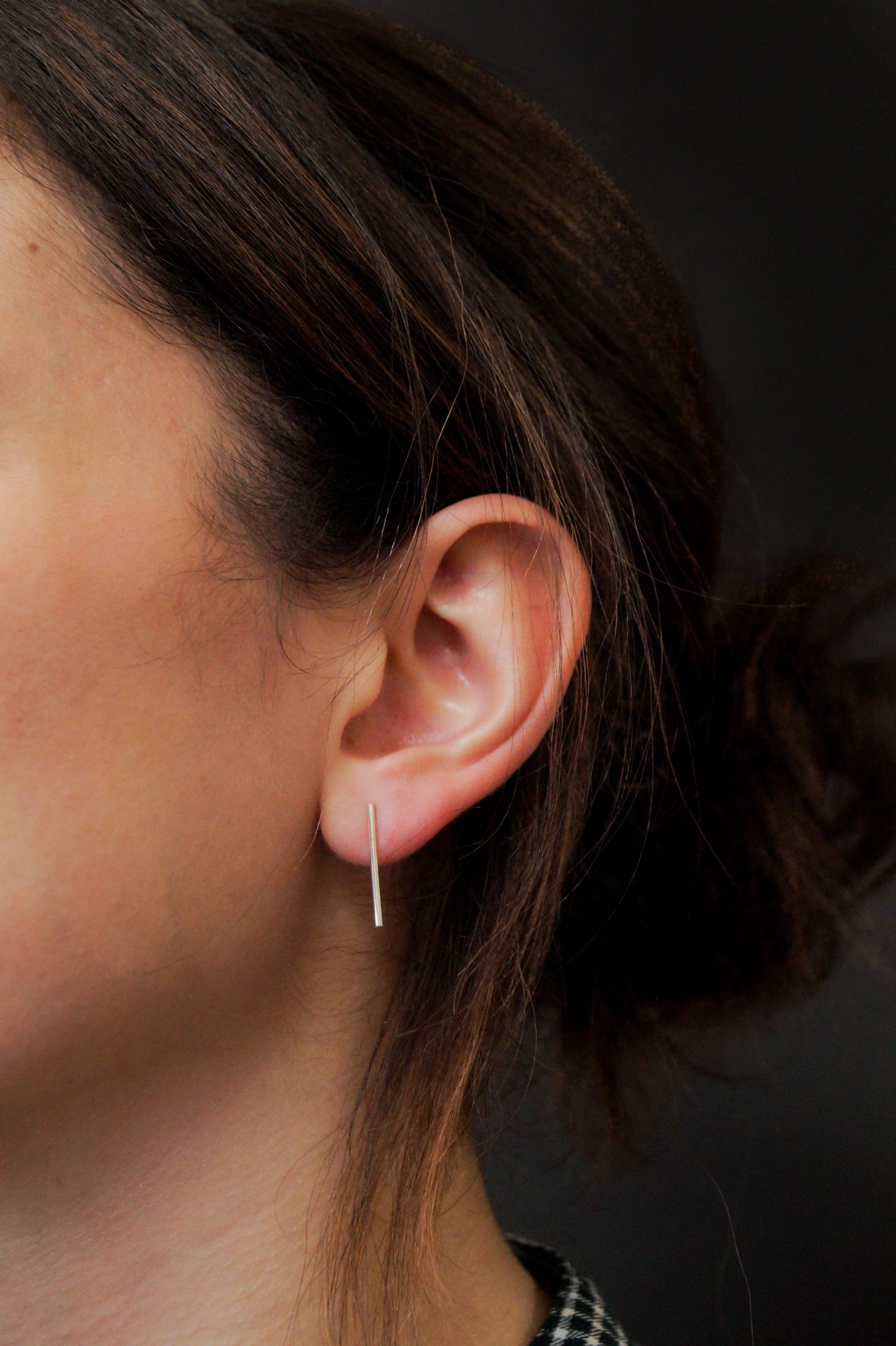 Bar Stud Earrings, Gold Fill, Rose Gold Fill or Sterling Silver
