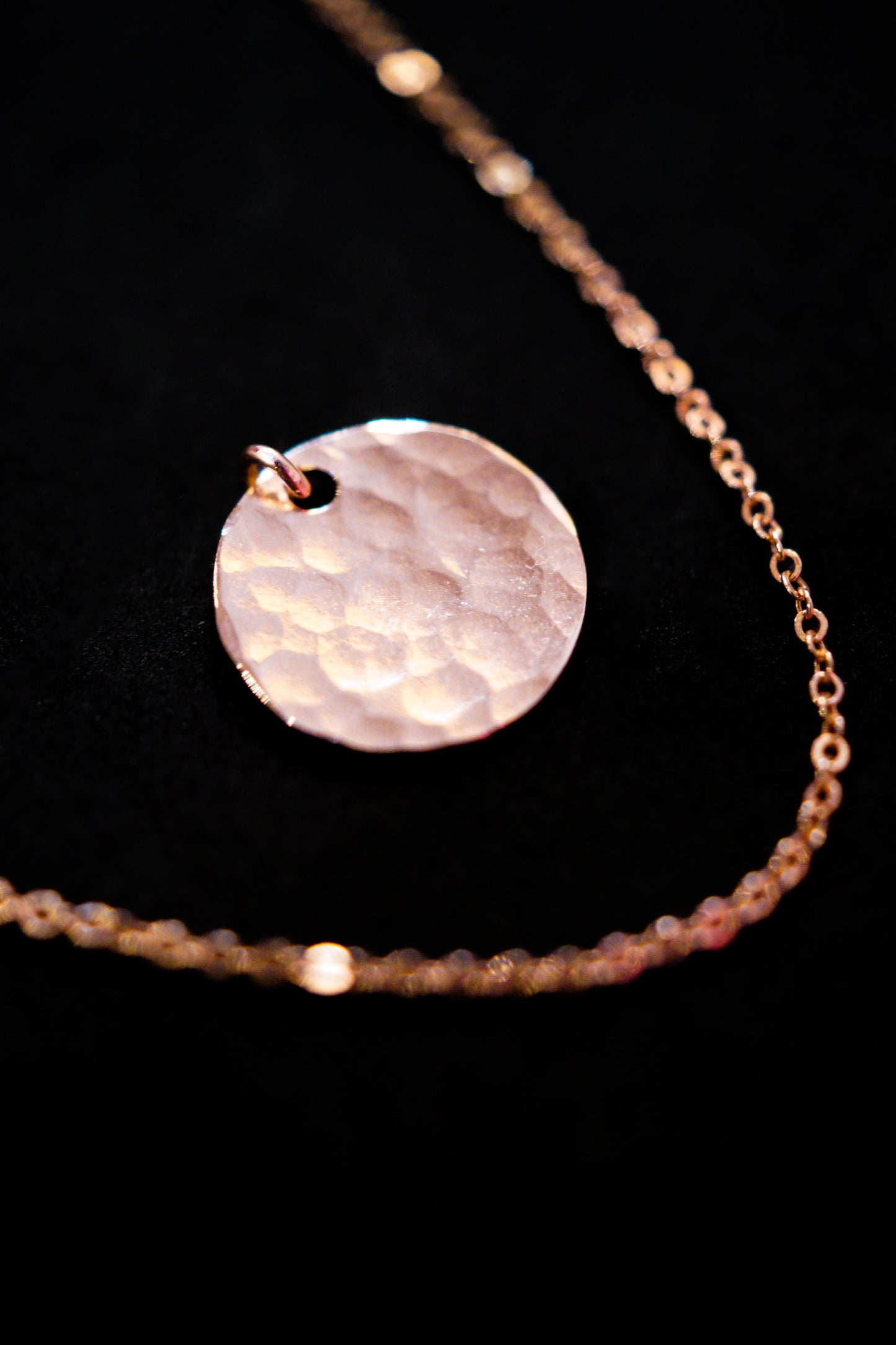 Textured Disc Pendant Charm