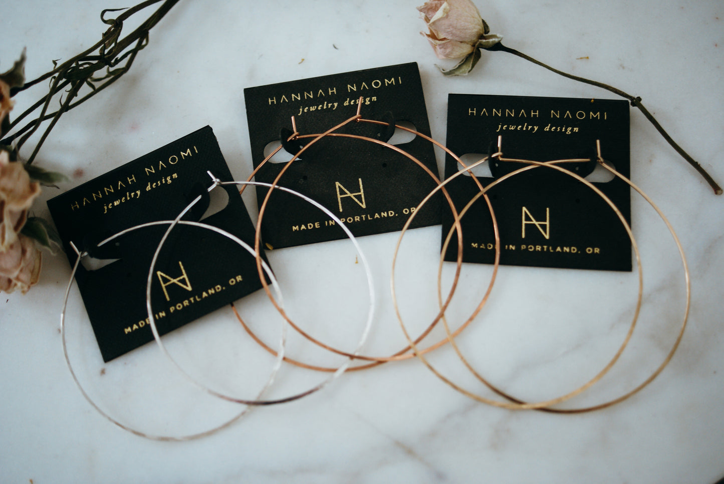 Classic Threader Hoop Earrings, Gold Fill, Rose Gold Fill, or Sterling Silver