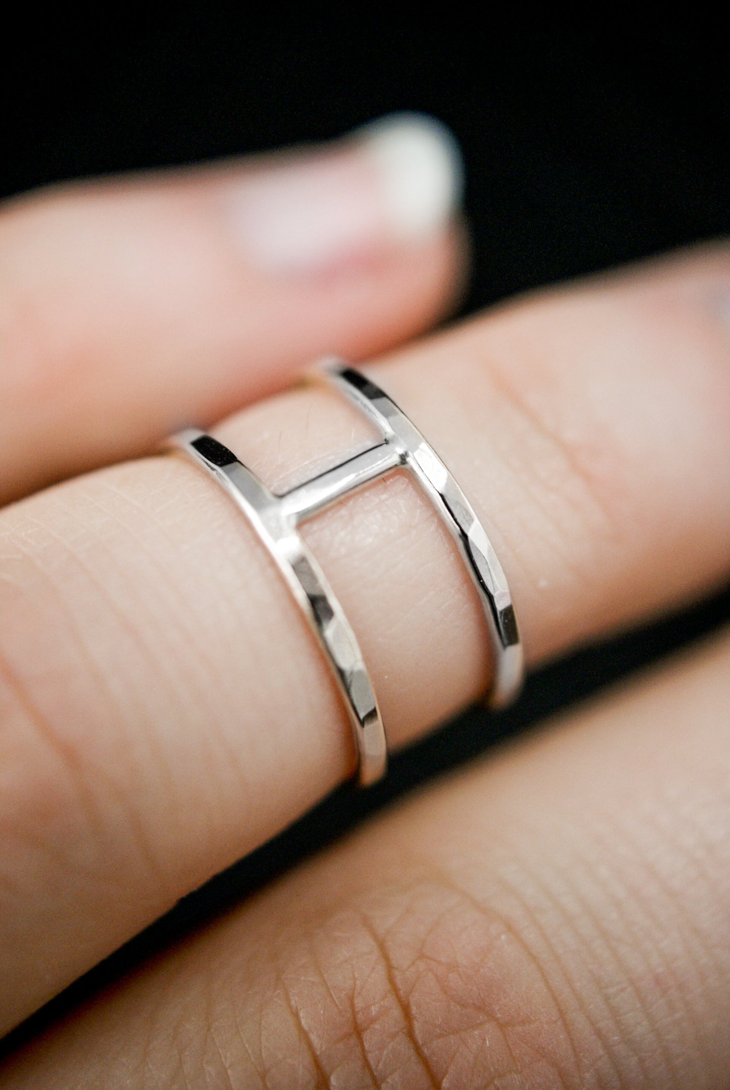 Small Cage Ring, Sterling Silver