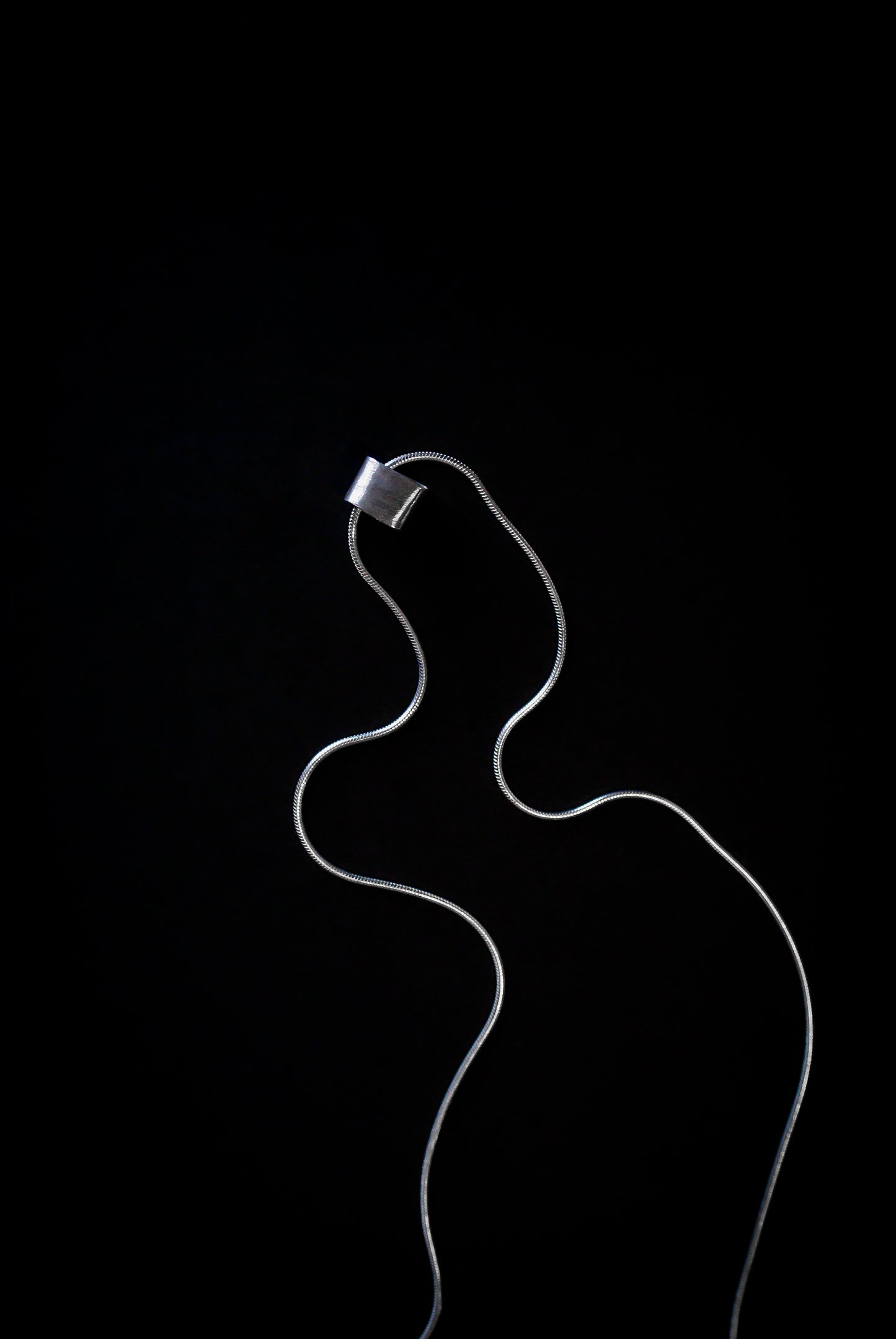 Square Box Necklace, Sterling Silver