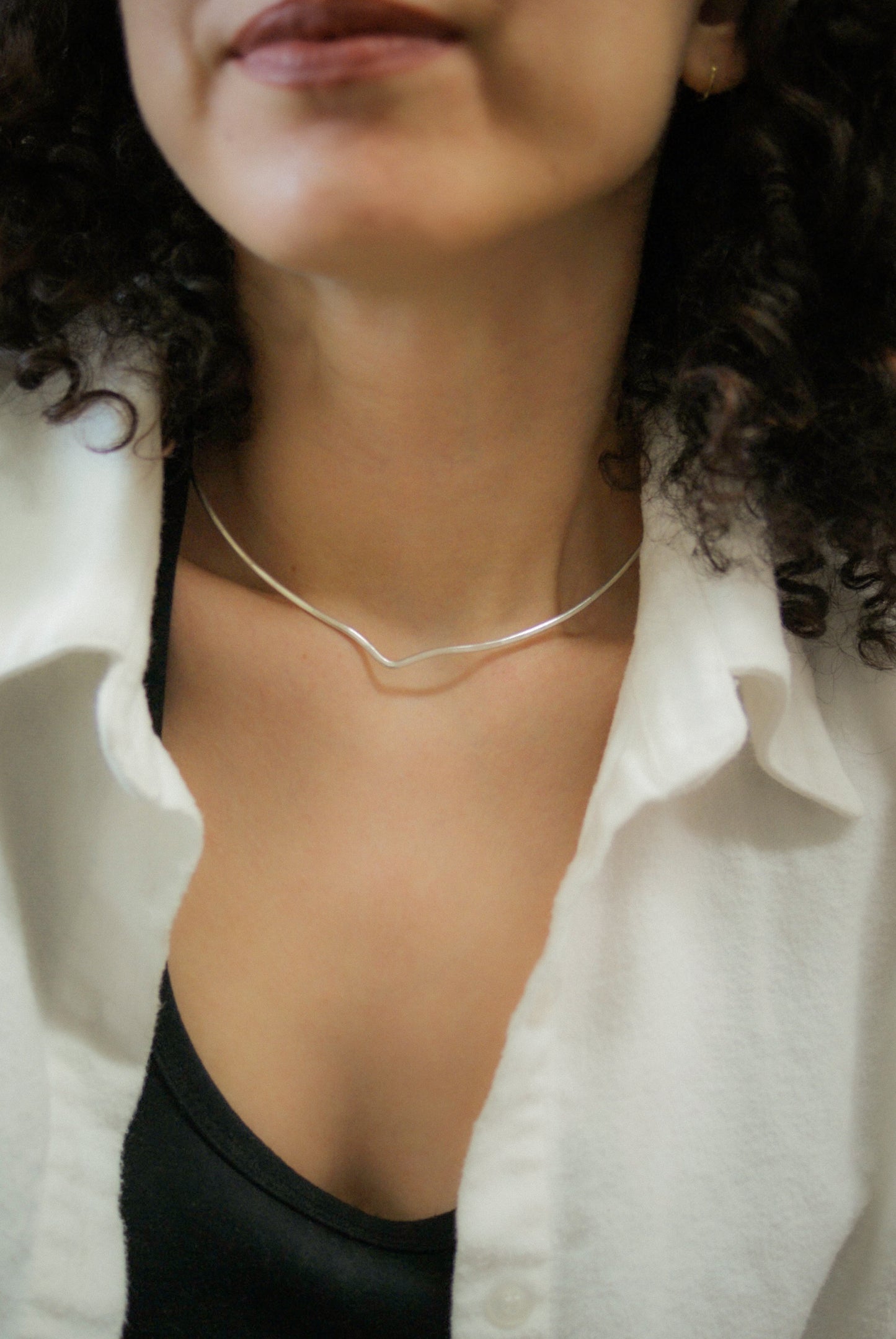 Teardrop Collar Necklace, Gold Fill, Rose Gold Fill, or Sterling Silver