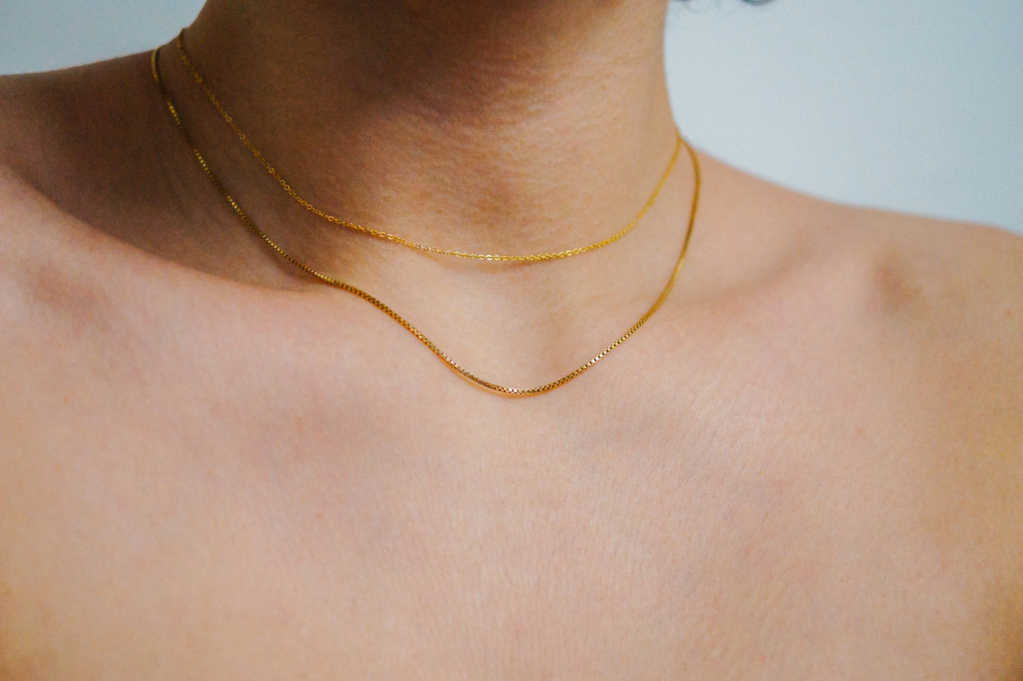 Choker Layering Necklace Set in Gold Fill