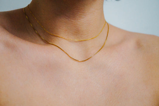 Choker Layering Necklace Set in Gold Fill