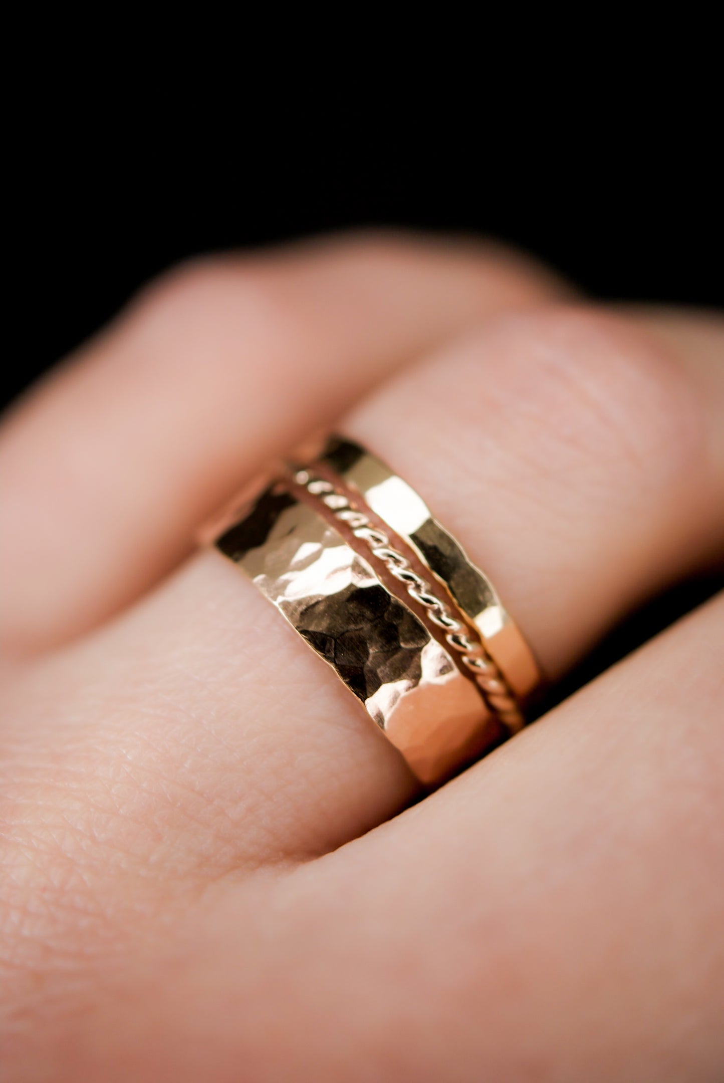 Essential Set of 3 Stacking Rings, Gold Fill, Rose Gold Fill or Sterling Silver
