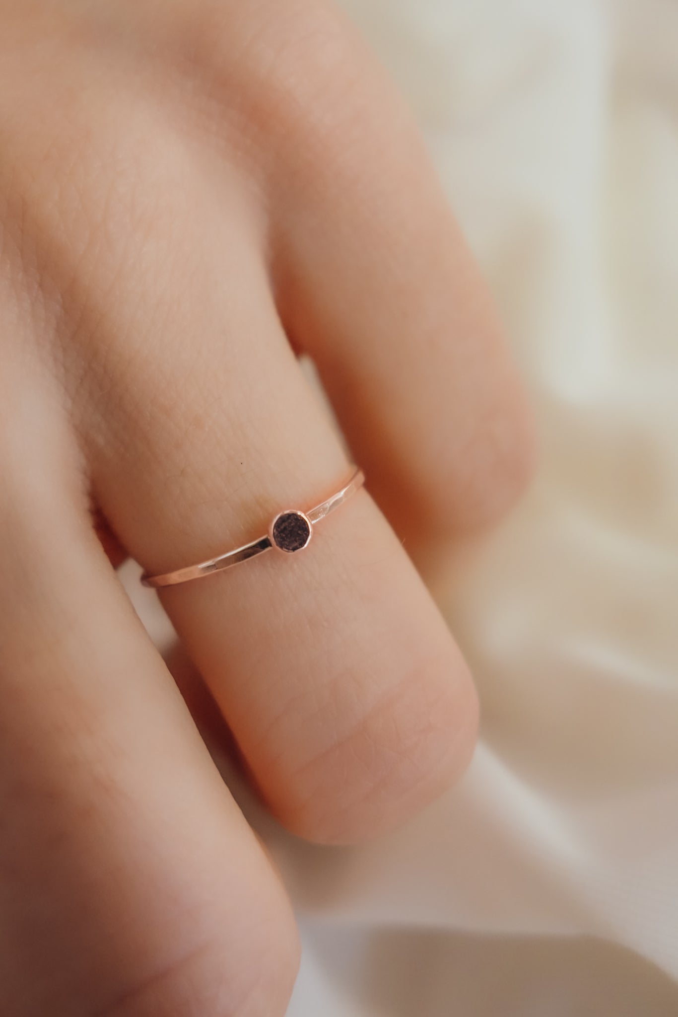 Circle Ring, Solid 14K Rose Gold