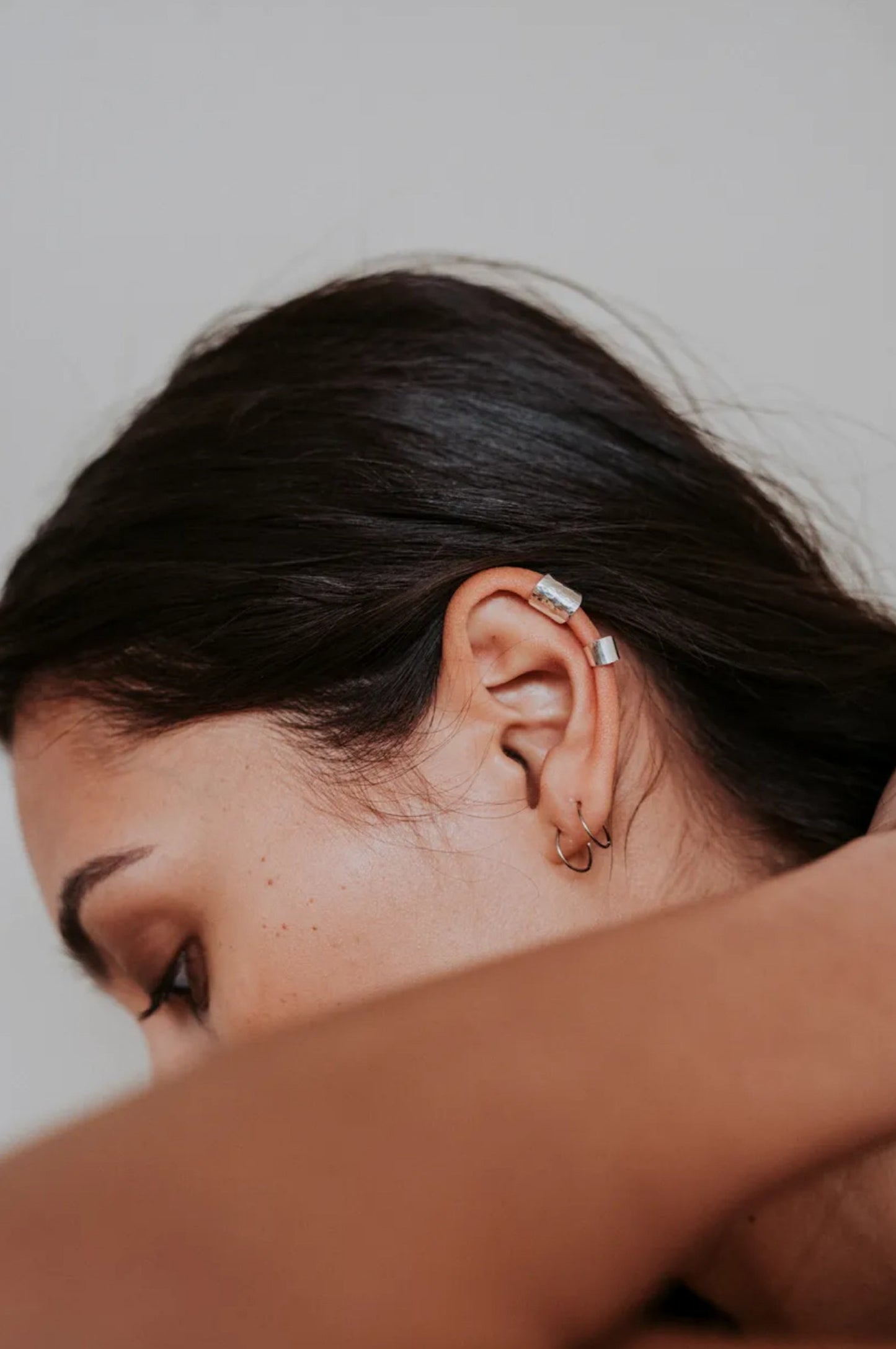 Shield Ear Cuff, Gold Fill, Rose Gold Fill, or Sterling Silver