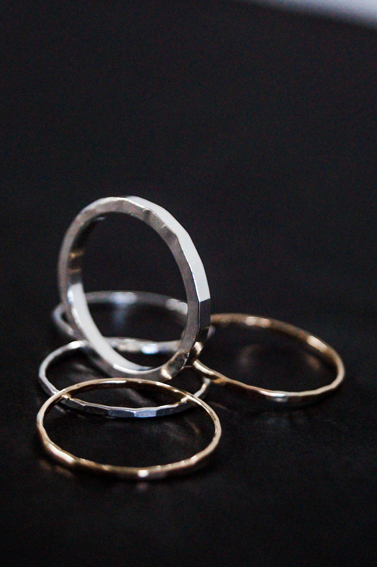 Thick Square Ring, Sterling Silver