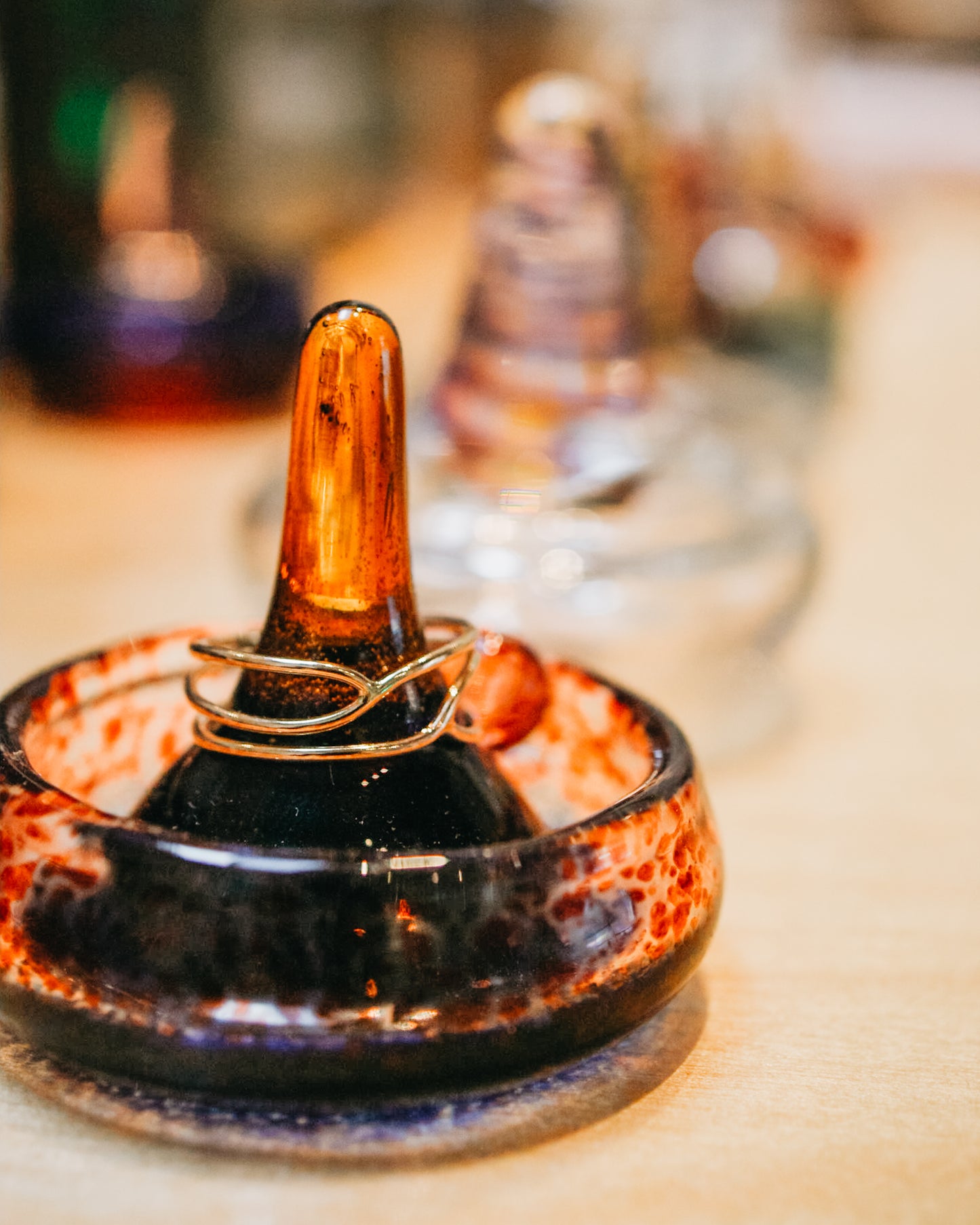 Kinetic Glass Ring Holder