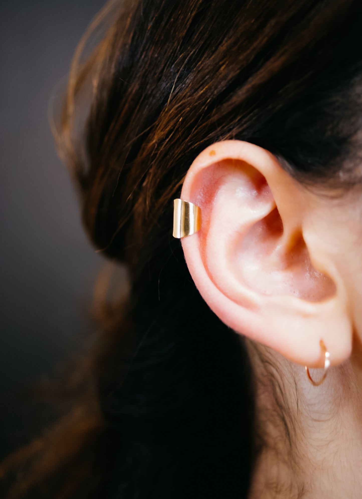 Shield Ear Cuff, Gold Fill, Rose Gold Fill, or Sterling Silver