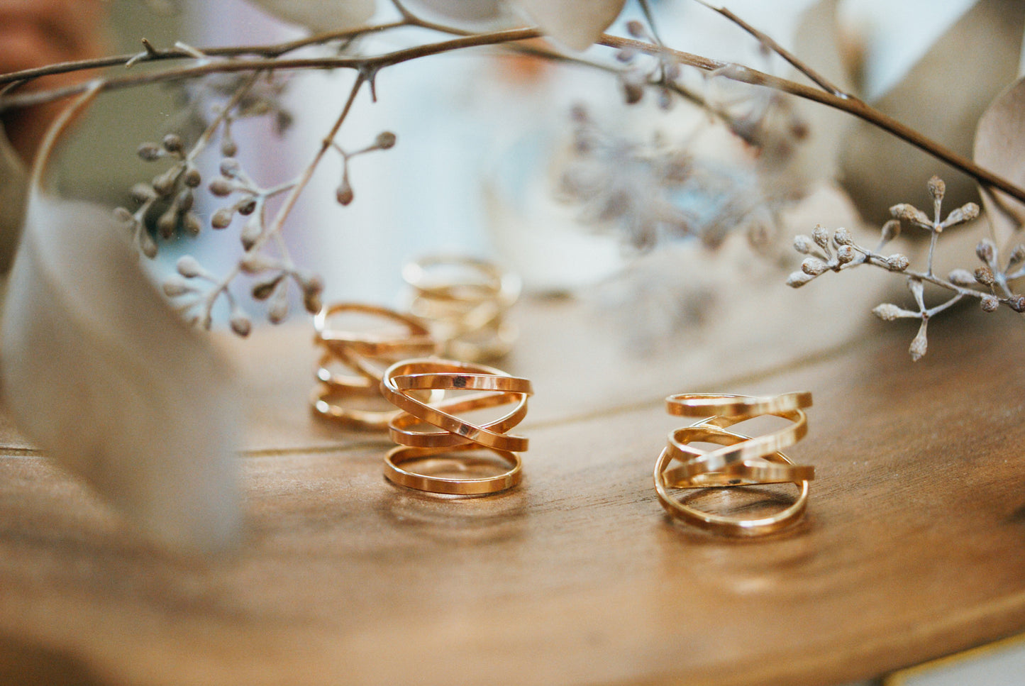 Ribbon Wraparound Ring, 14K Rose Gold Fill