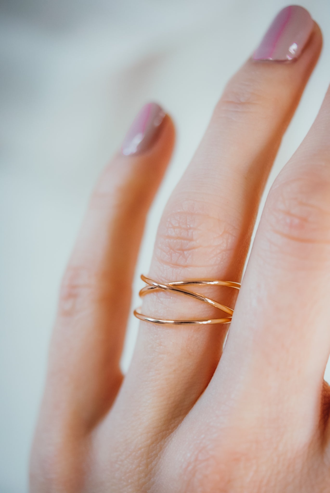 Wraparound Ring, Solid 14K Gold