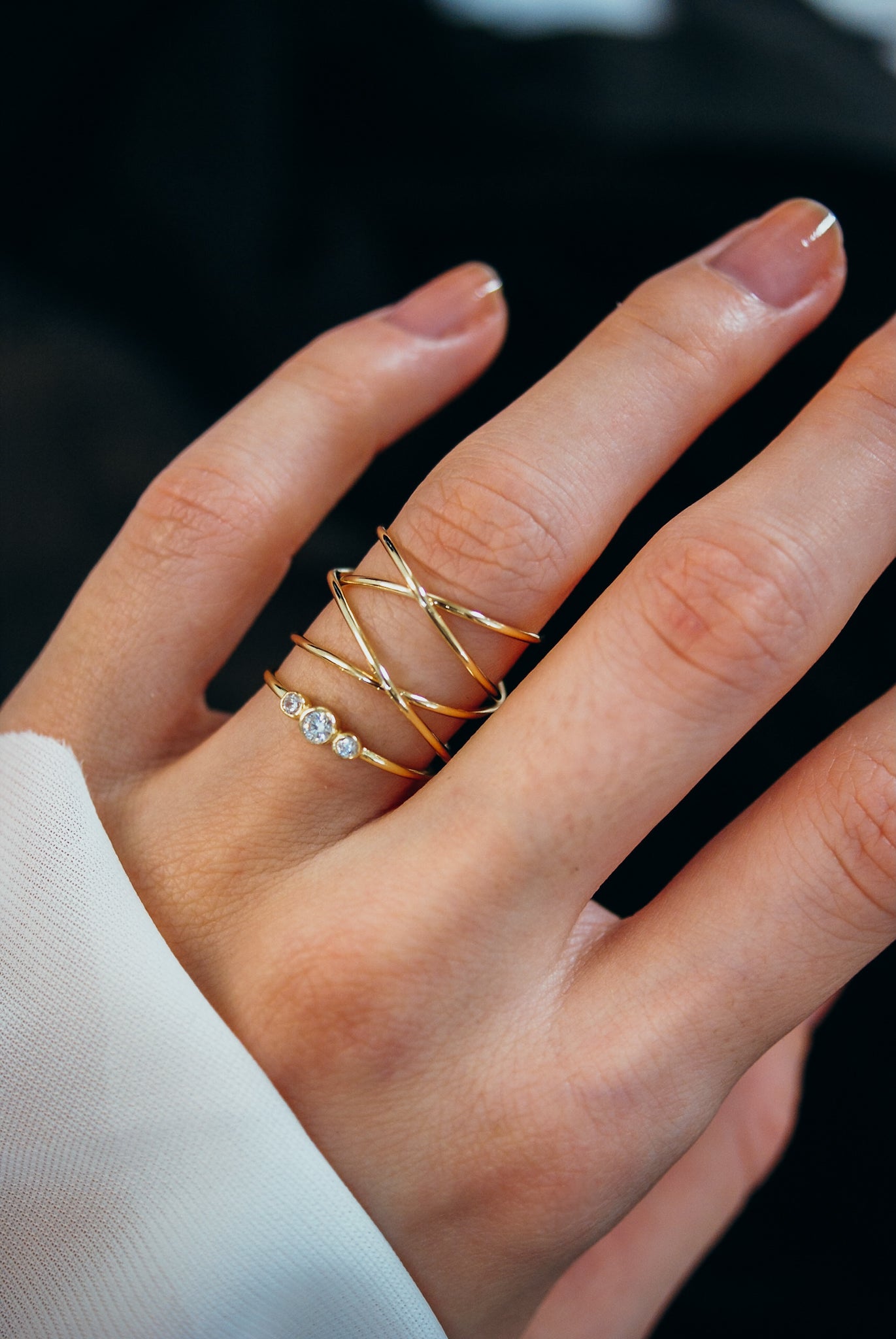 Large Wraparound Ring, Solid 14K Gold