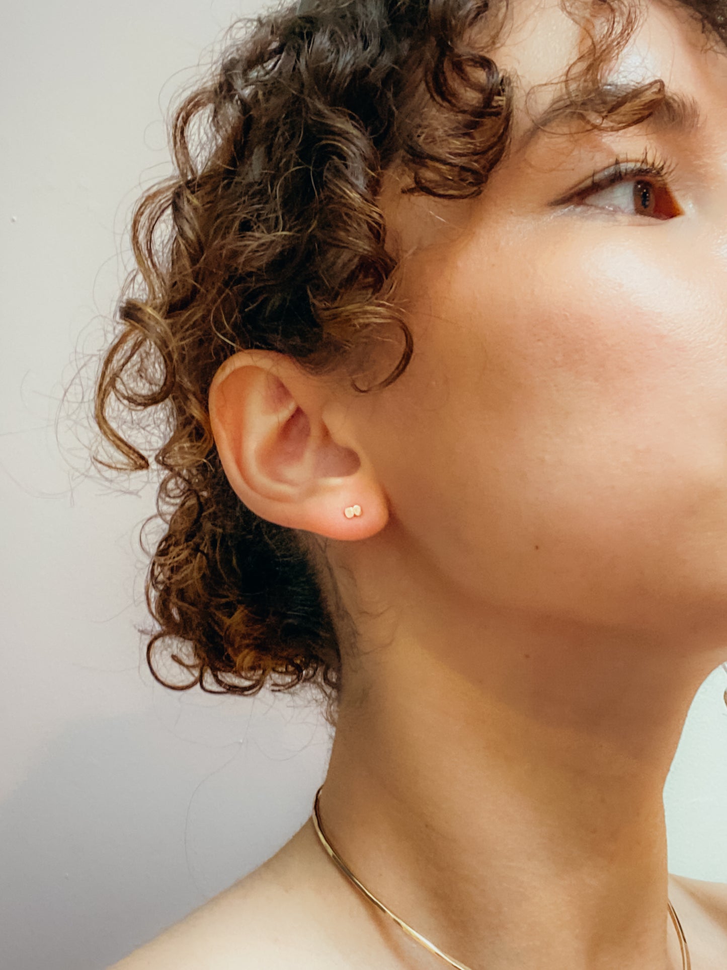 Hammered Bead Stud Earrings, 14K Gold Fill, Rose Gold Fill or Sterling Silver