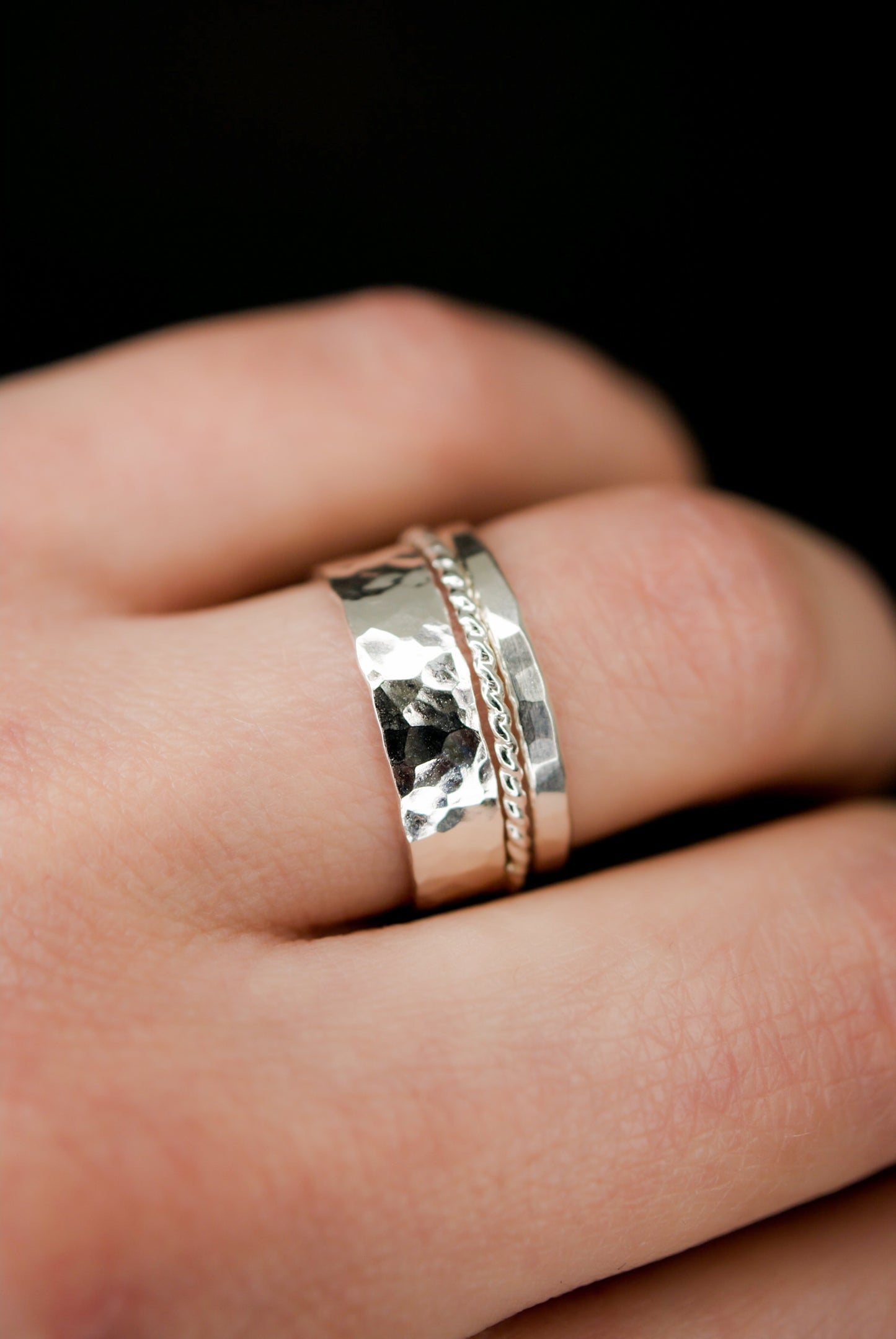 Essential Set of 3 Stacking Rings, Gold Fill, Rose Gold Fill or Sterling Silver