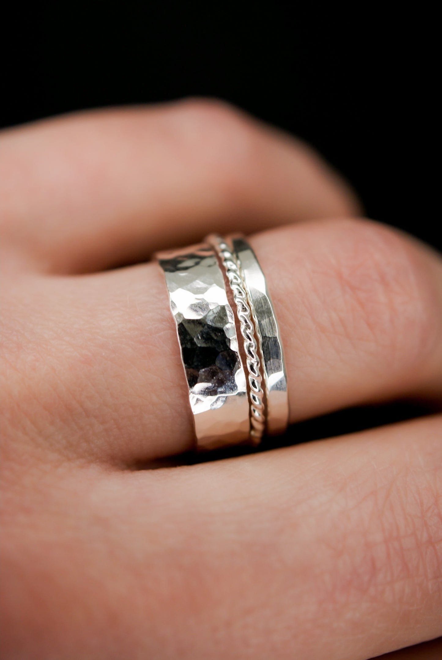 Essential Set of 3 Stacking Rings, Gold Fill, Rose Gold Fill or Sterling Silver
